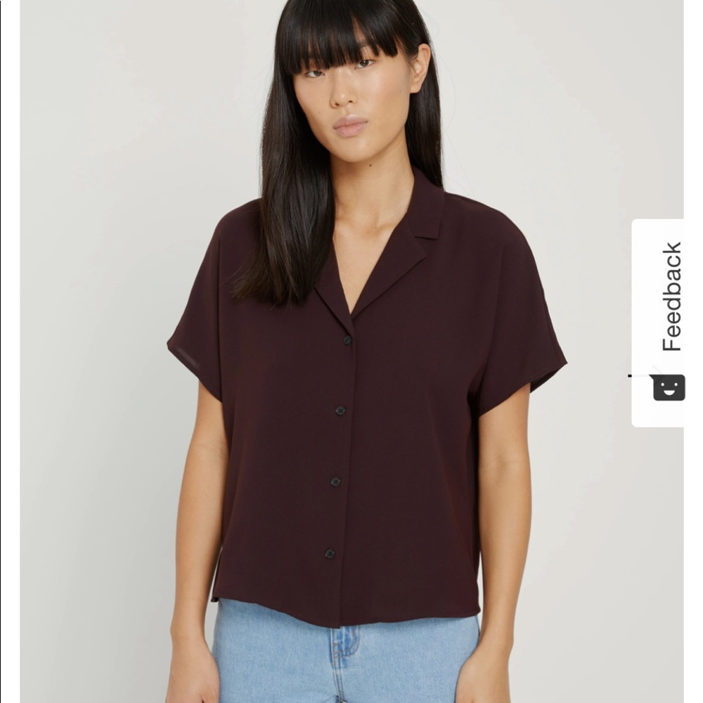 Frank & Oak camp collar shirt in fudge